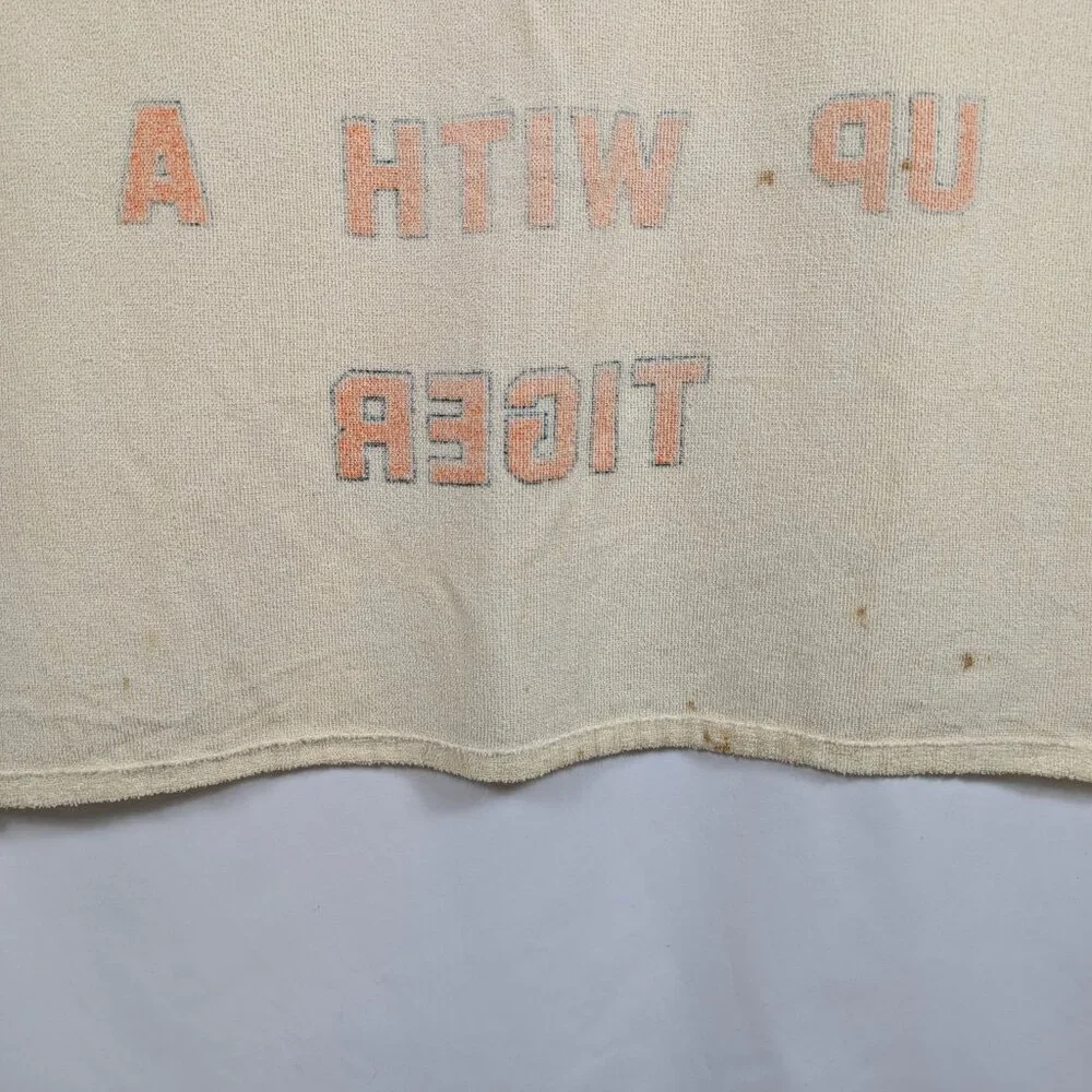 Cuddle Up With a Tiger Vintage Towel Terry Bear Detroit LSU Clemson Auburn